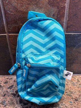 Yoobi Mini Backpack Pencil Pouch Pencil Case Turquoise Chevron Print